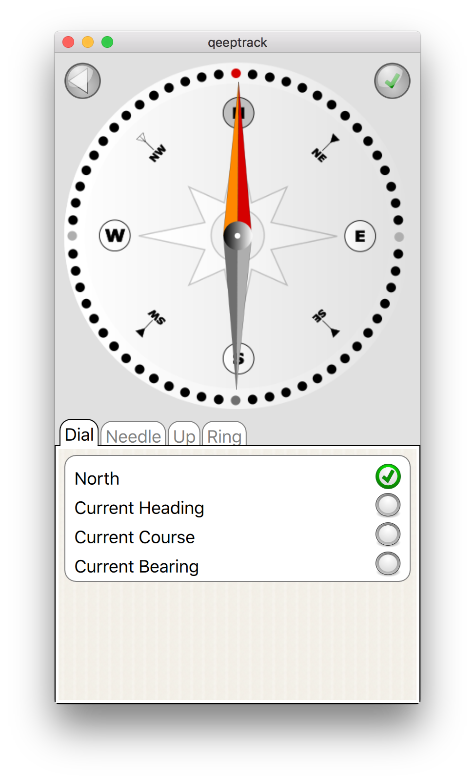 Compass Options Screenshot